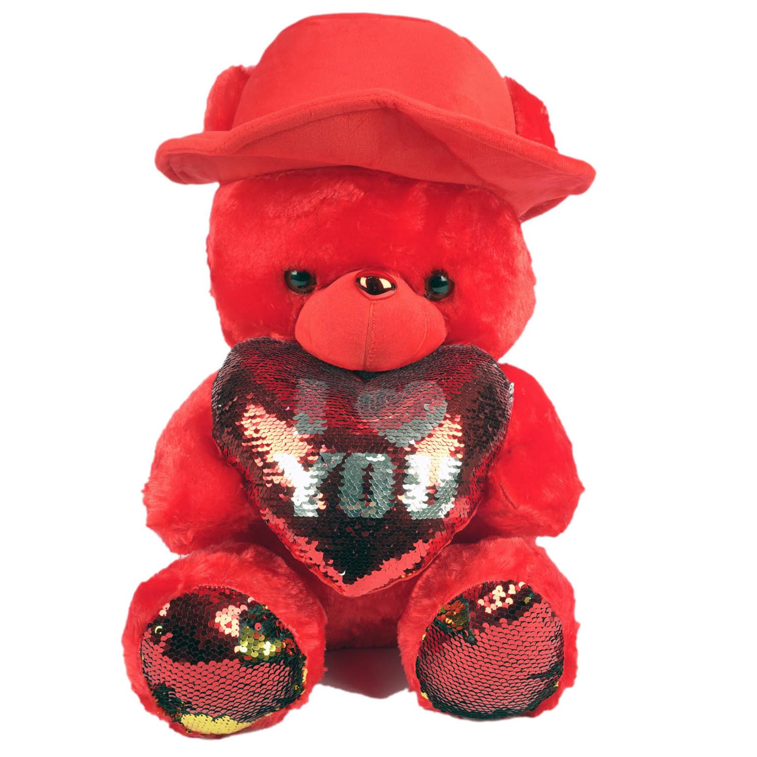 50 cm Soft Bear - Red