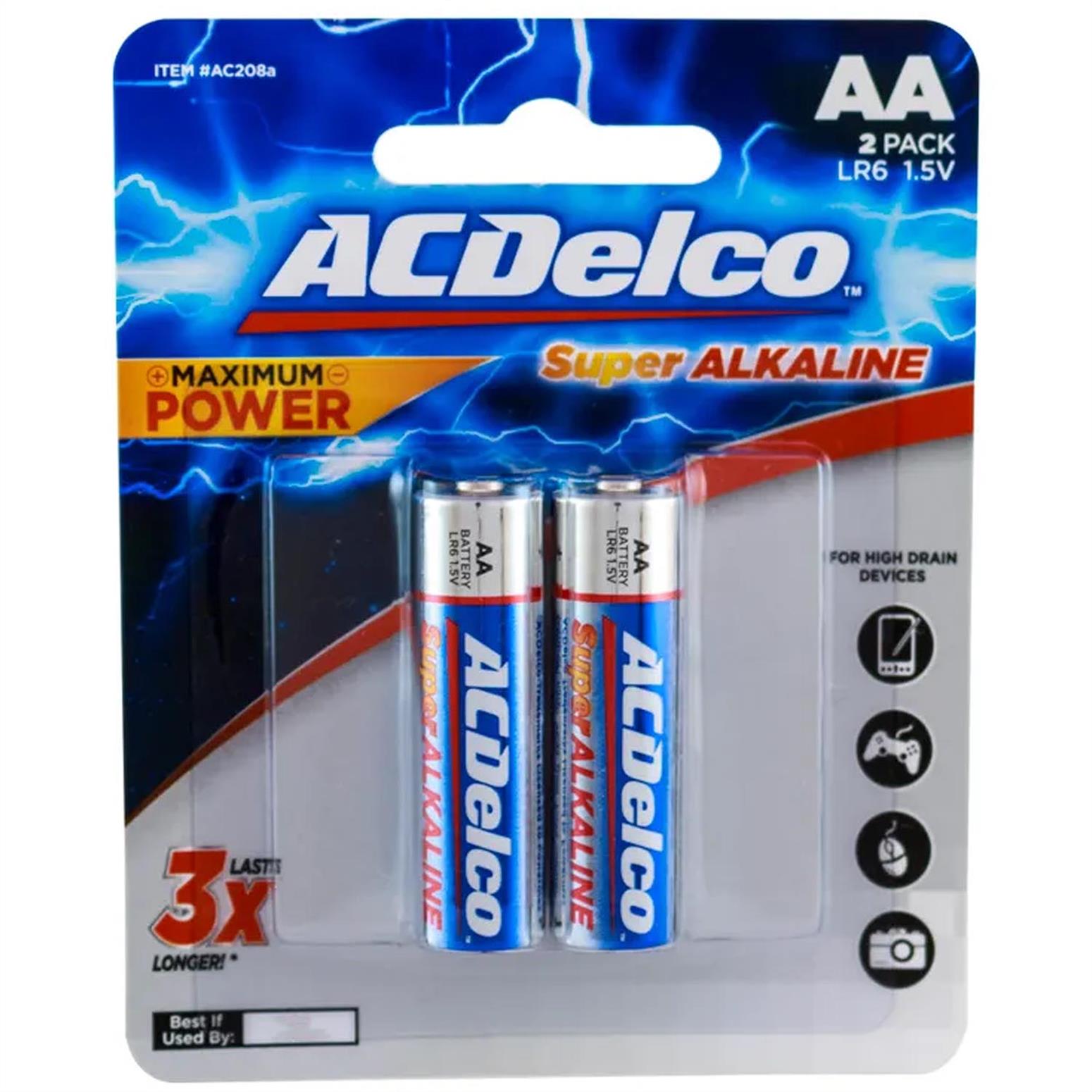 ACDelco Alkaline AA Battery Pack of 2 Pieces