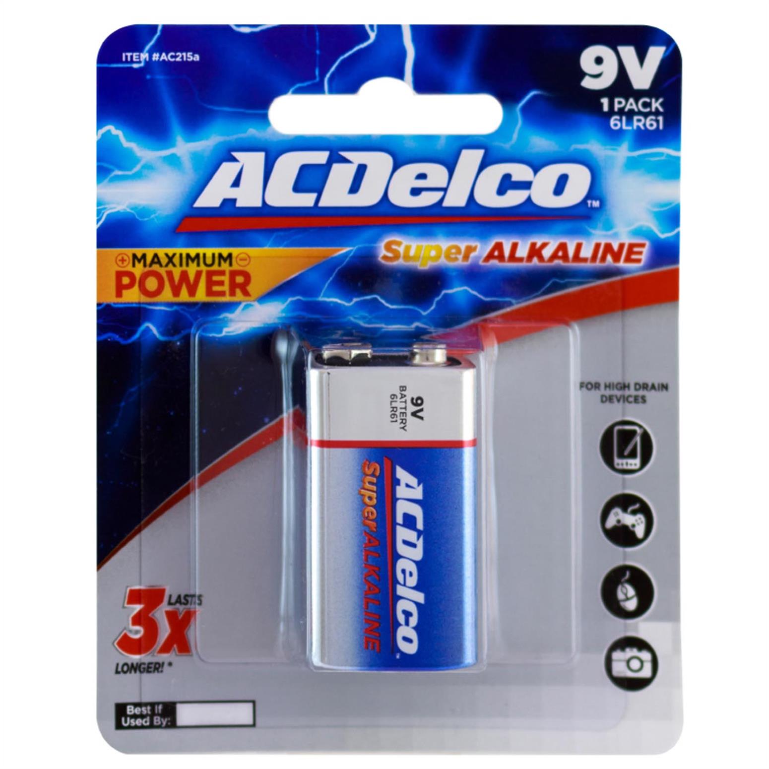 ACDelco Liquid Alkaline Battery 9 Volt Pack of 1 Piece