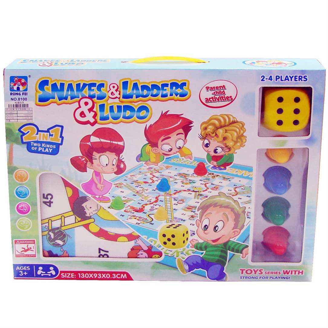 2 IN 1 SNAKE AND LADDERS LUDO