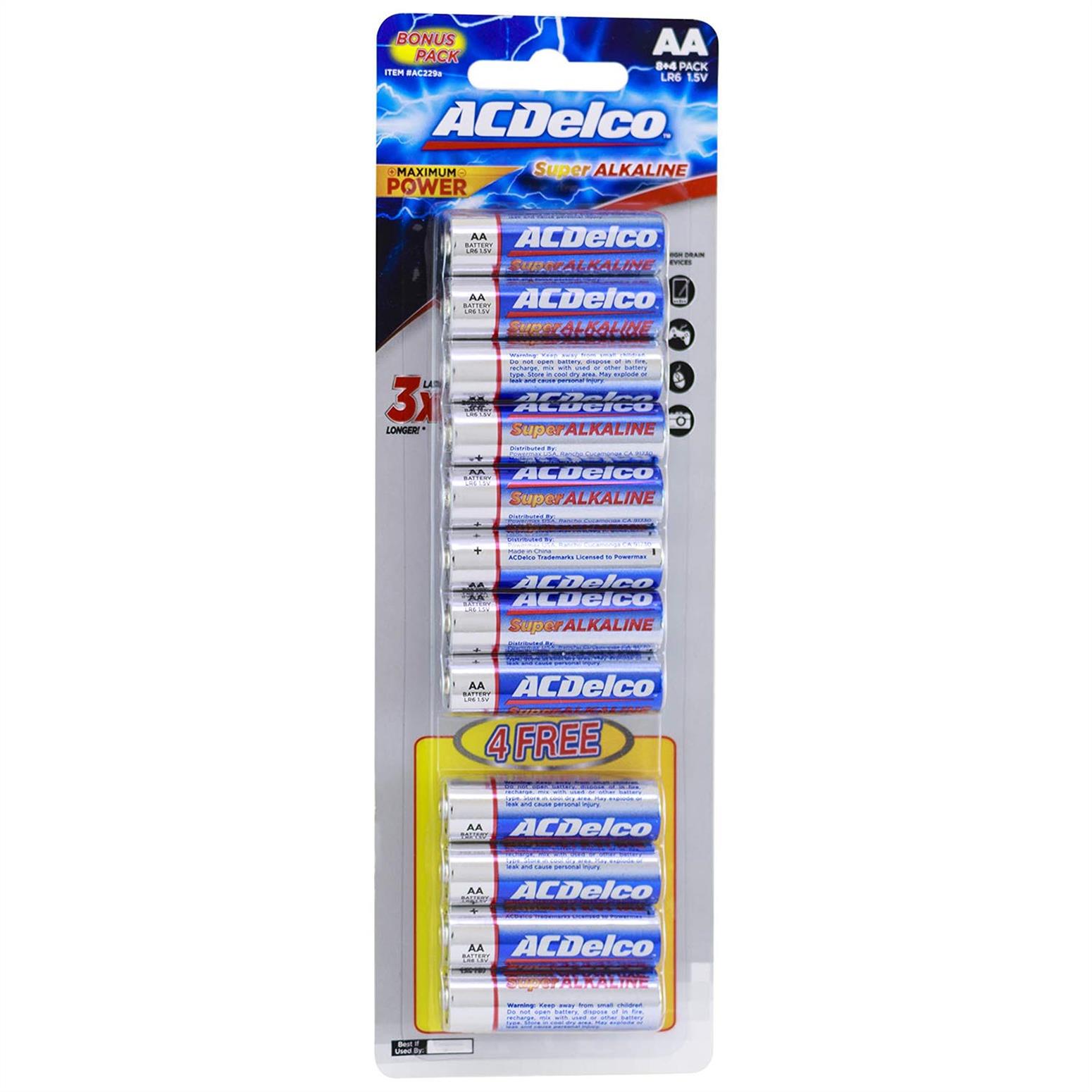 ACDelco Alkaline Battery AAA 1.5V Pack of 16+8 pcs for free