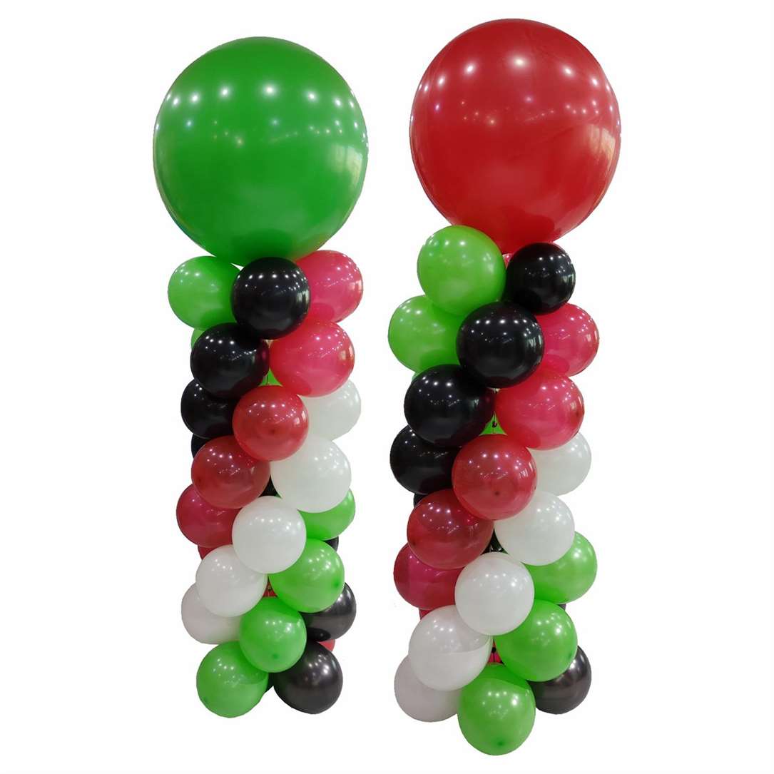 BALLOON MIX COLUMN W/KUWAIT FLAGE