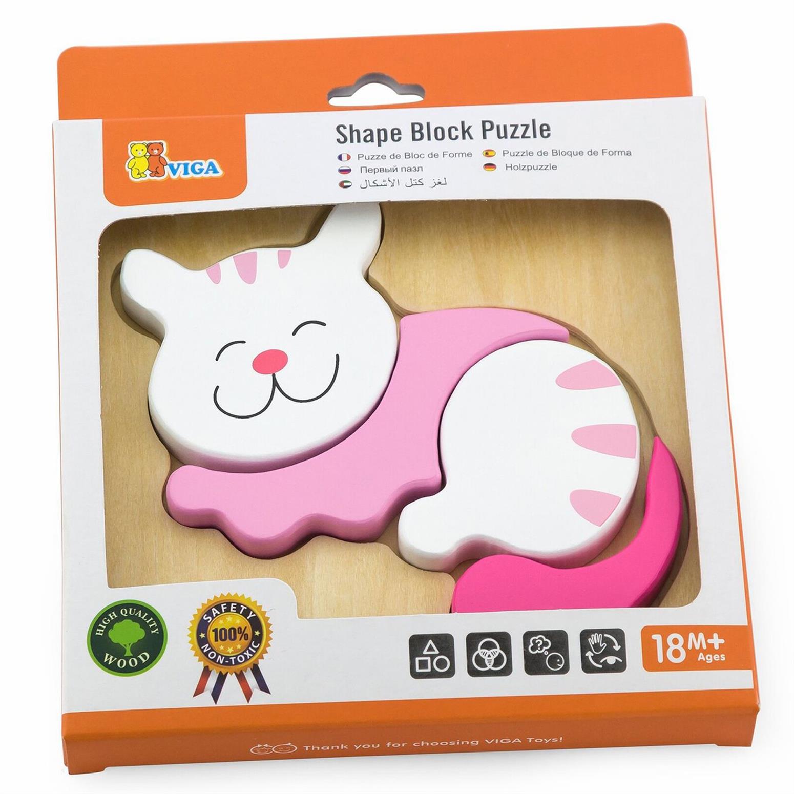 Shape Block Puzzle - Cat