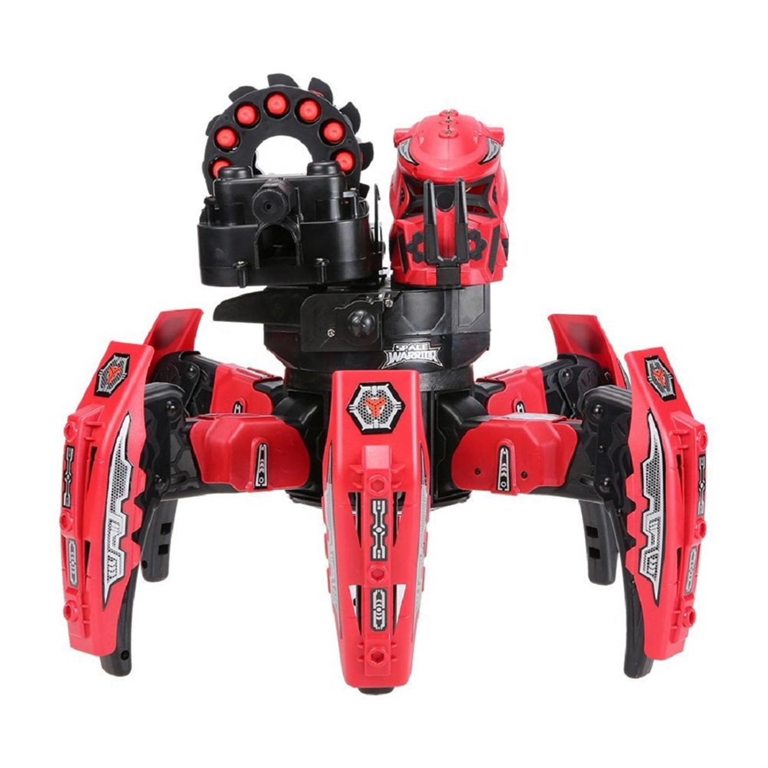 EMOB Dark Mars Spider Space Warrior Blaster Fighting Robot Remote Control Toy with 2 in 1 Disc & Darts Launche