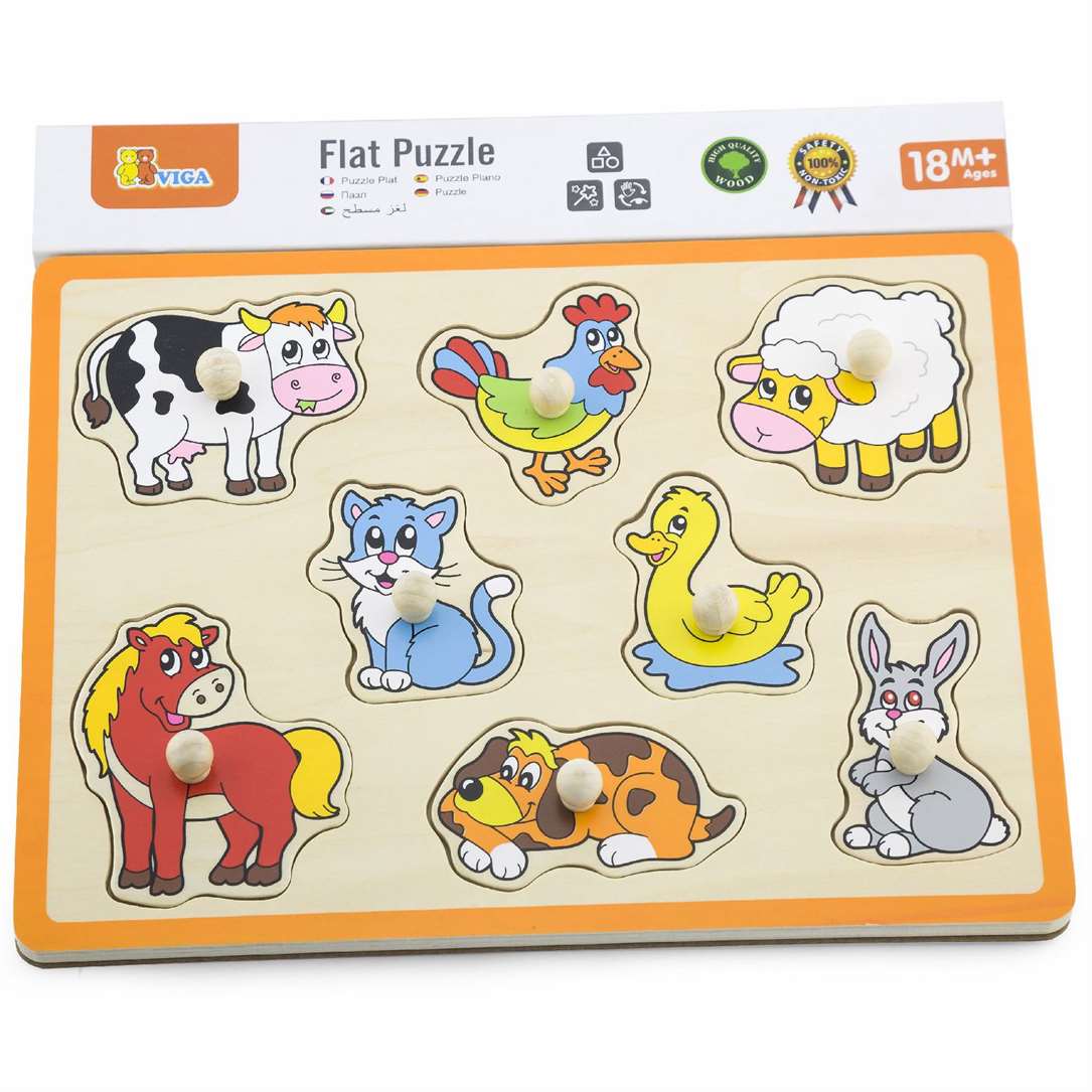 Flat Puzzle-Farm Animals